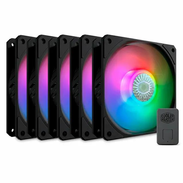 KIT com 5 Ventoinhas Cooler Master ARGB 120mm