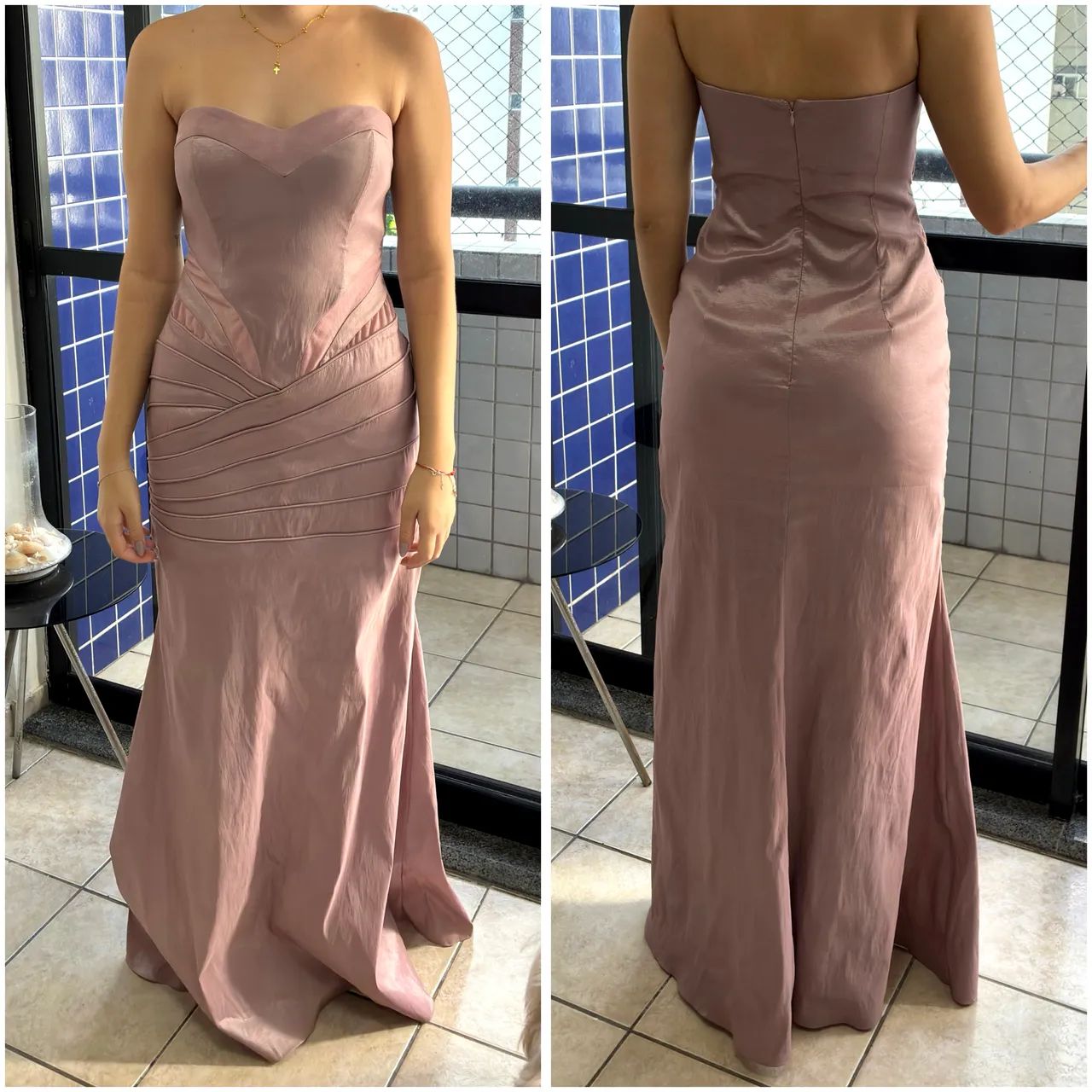 Vestido de festa com tule 