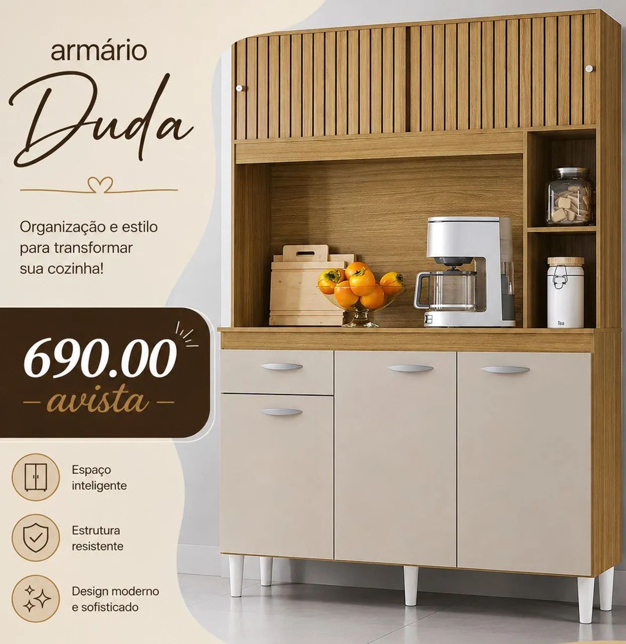 Armário de cozinha novo a pronta entrega 