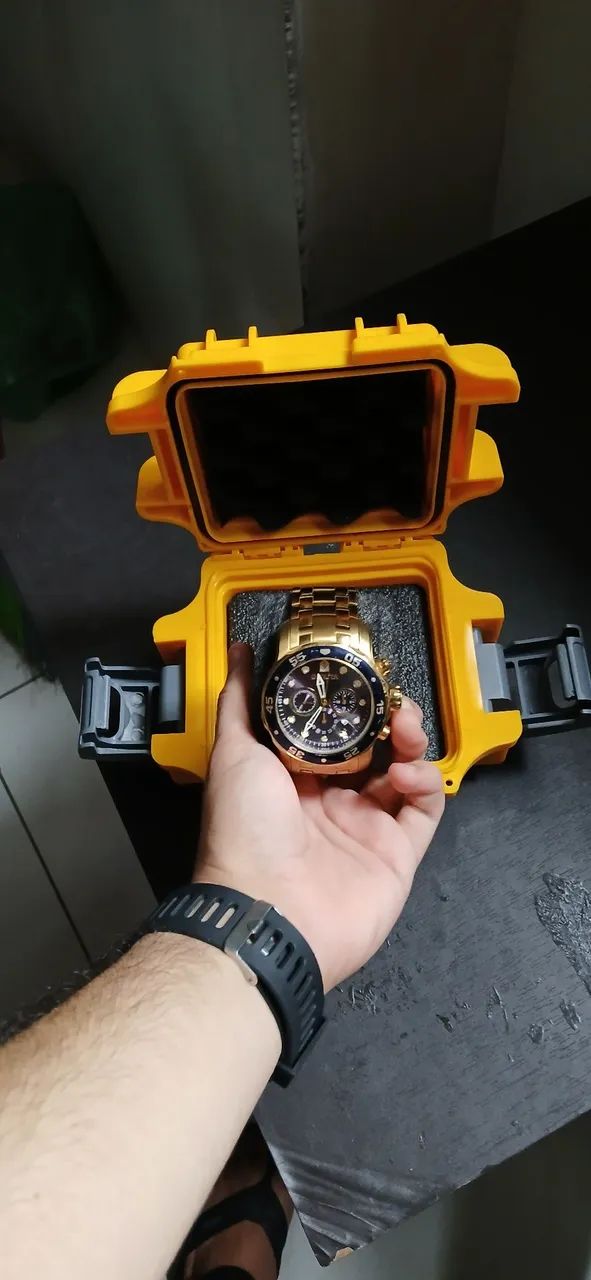 Relógio masculino INVICTA Pro Diver 0073 dourado - Foto 3