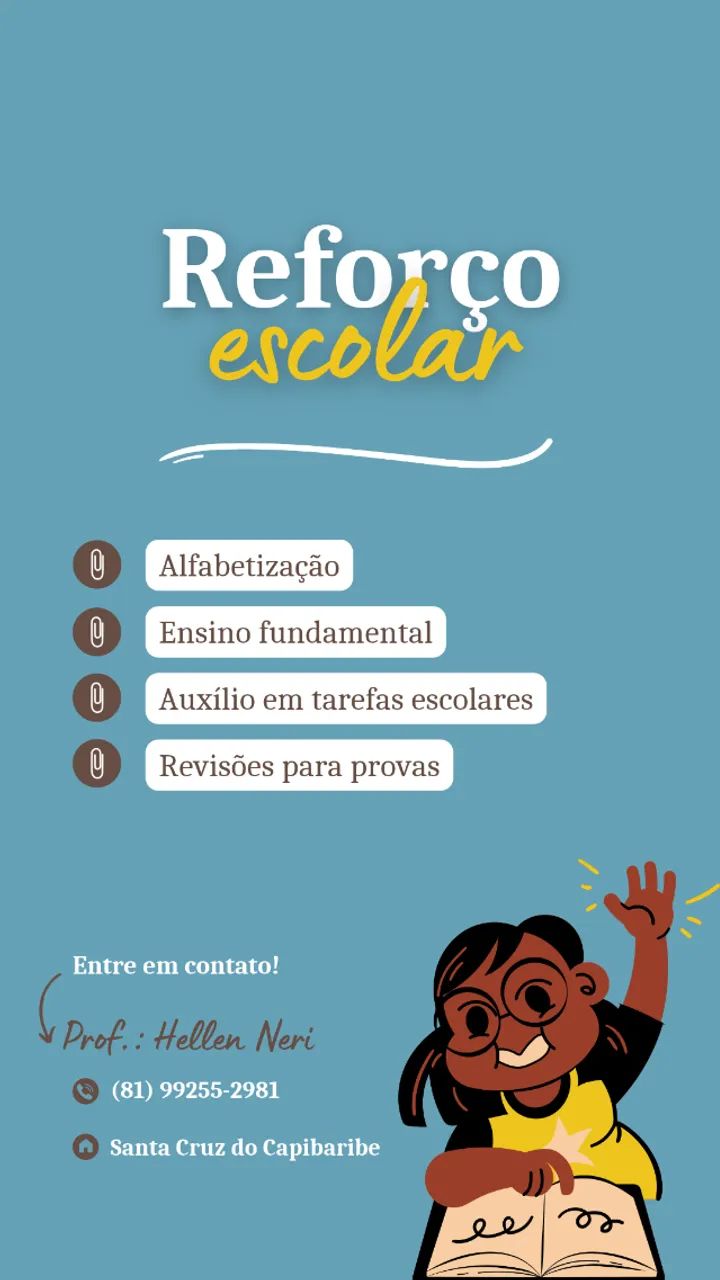 AULAS DE REFORÇO ESCOLAR