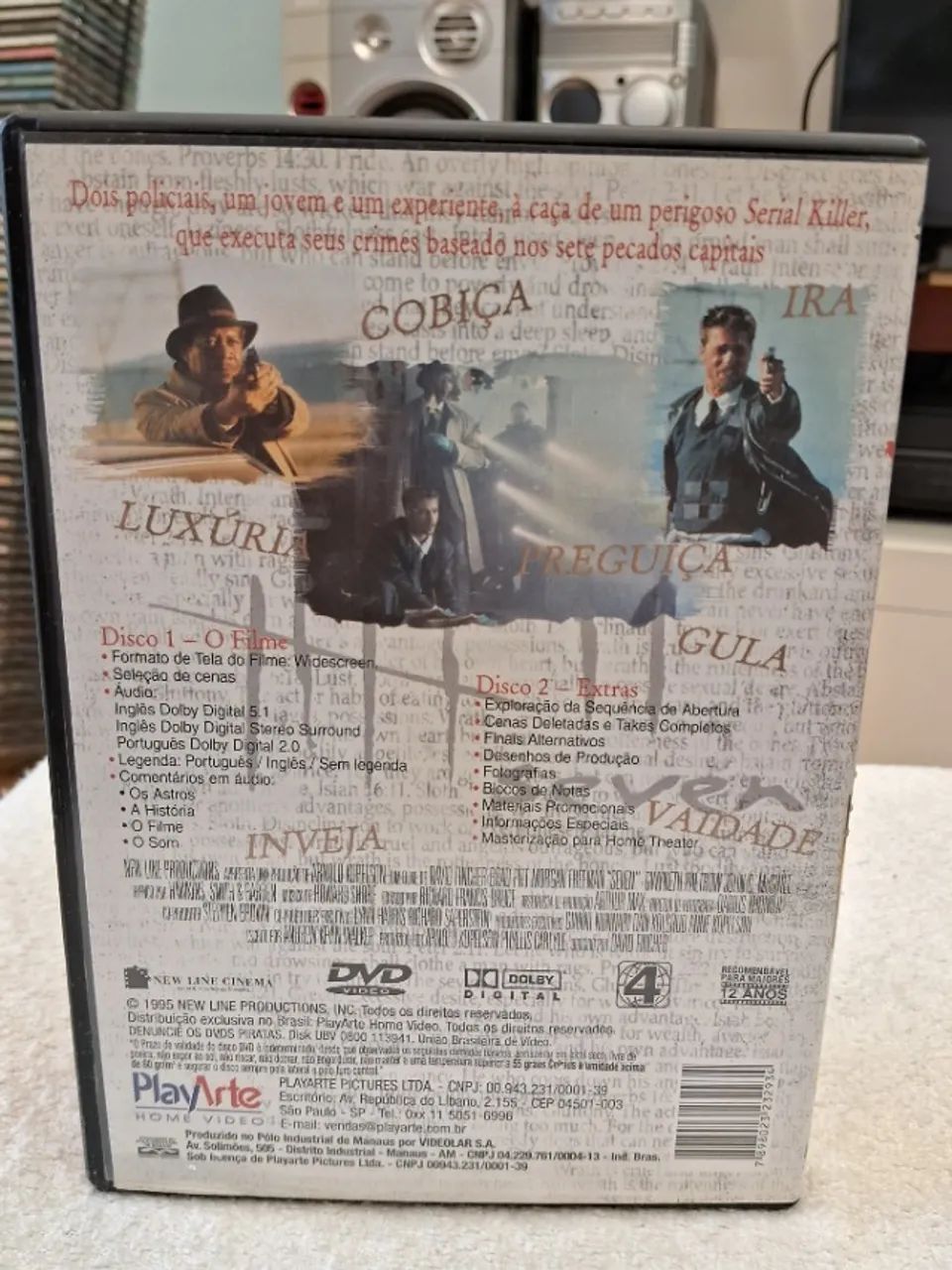DVD Duplo 7 Seven - Os Sete Crimes Capitais - Brad Pitt - Foto 2