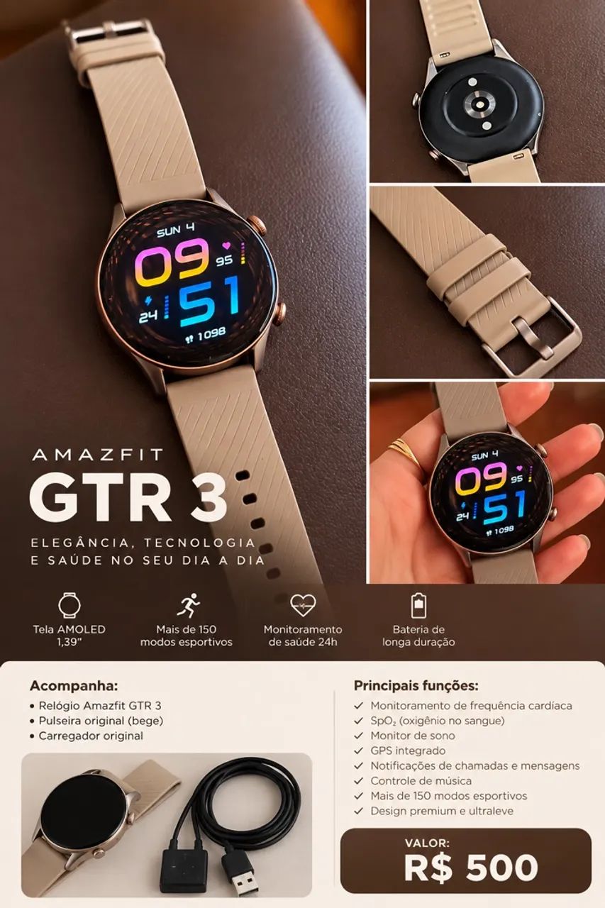 Relógio Amazfit GTR 3 