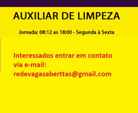 Auxiliar de Limpeza Contrata