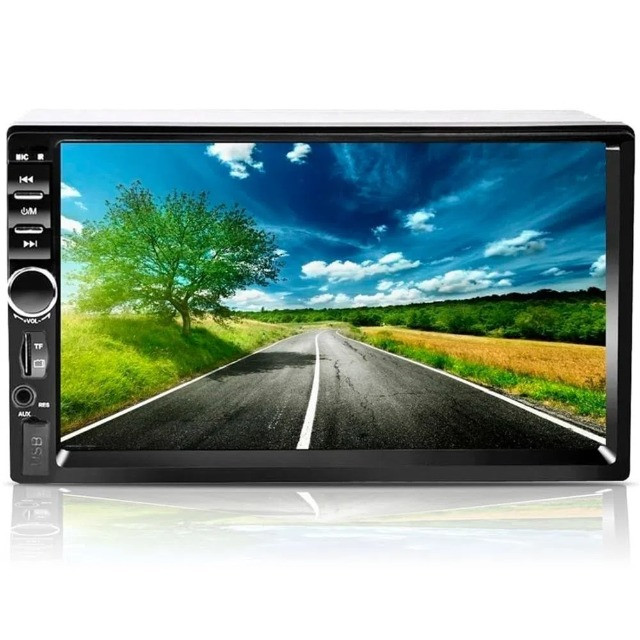 Central multimidia 2 din Mp5 7 polegadas USB bluetooth Camera de re 1 mes de garantia Novo
