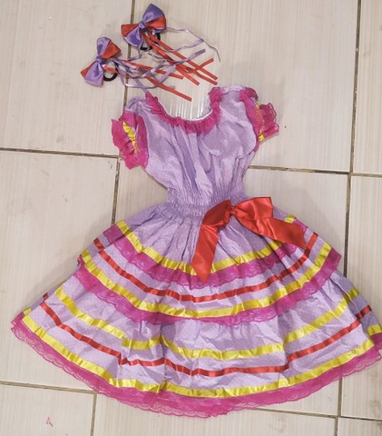 Vestido de quadrilha Infantil Festa Junina