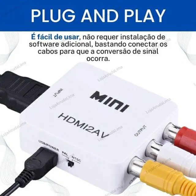 Conversor De Hdmi Para Av RCA Hd 1080p original Pecas e Acessorios para TV Sao Luis 1251694974 OLX