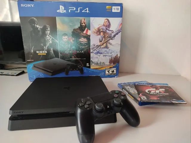 Playstation 4 Slim com 3 jogos grátis - Videogames - Menino Jesus