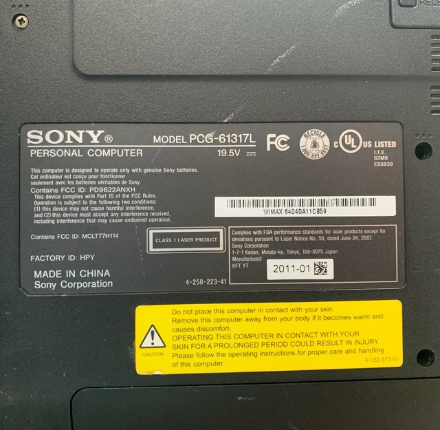 Sony Vaio Modelo PCG-61317L - Computadores e acessórios - Despraiado,  Cuiabá 1144518407 | OLX