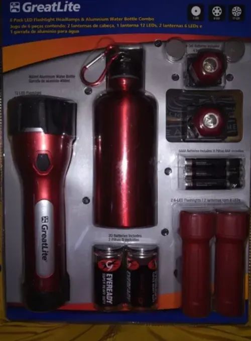Pack Greatlite - 5 Lanternas De Led E 1 Garrafa De Alumínio - Foto 4