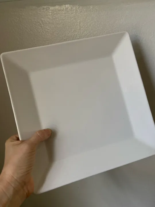 Prato branco em porcelana Oxford (6 unid)