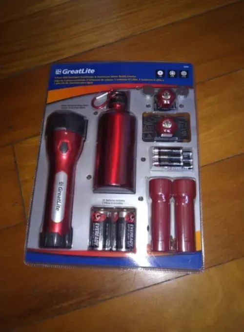 Pack Greatlite - 5 Lanternas De Led E 1 Garrafa De Alumínio