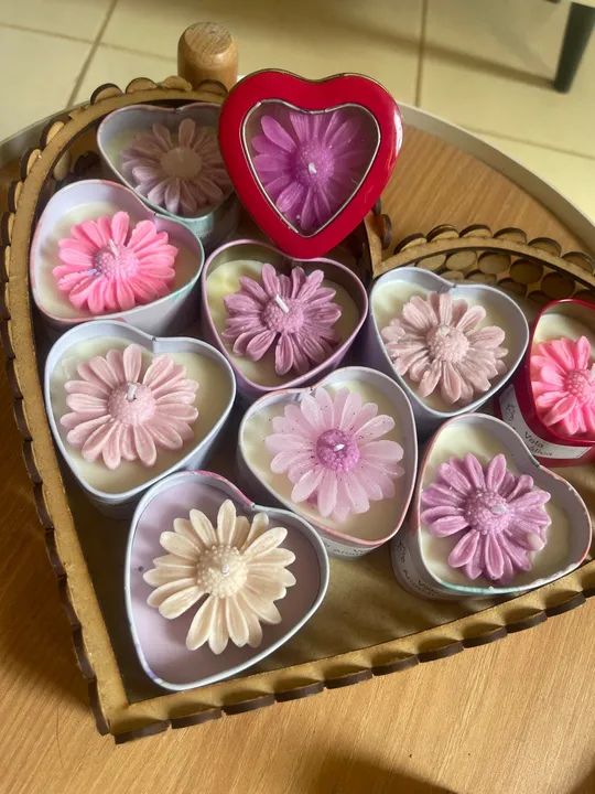 Velas Decorativas com Flores - Foto 6