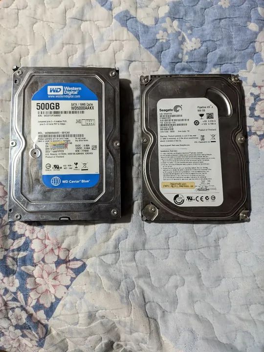 HD Western Digital 500GB e Seagate 500GB