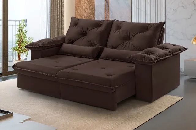 Sofá Retrátil e reclinável Atlas  2,0m   Produto Novo! - Foto 4
