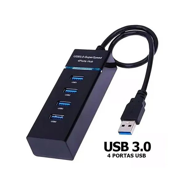 Hub USB 3.0 com 4 Portas Super Speed 5 Gbps e Led indicativo - Lehmox - Foto 2