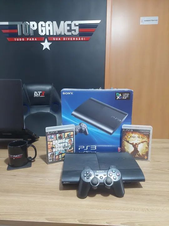 Playstation 3 Slim com Jogos