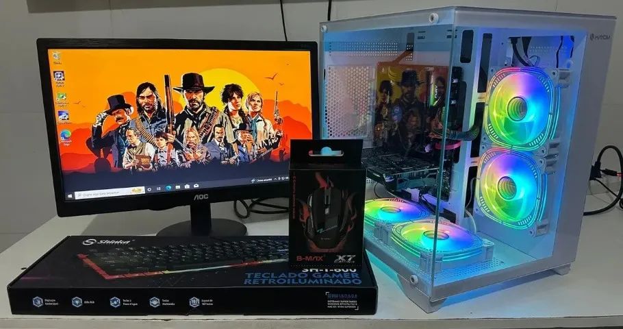 Pc Gamer Novo + Monitor Gta V / Free Fire / Roblox / Lol 1 ano de garantia - Foto 4