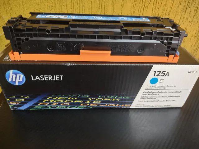 Cartucho de toner original cheio HP 125A Cyan CB541AB