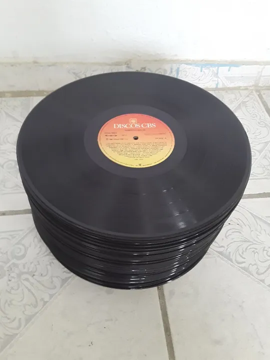 Discos de Vinil LPs 30 cm para Arte, Artesanato e Festas - Lote com 100 - Menor Preço <br>