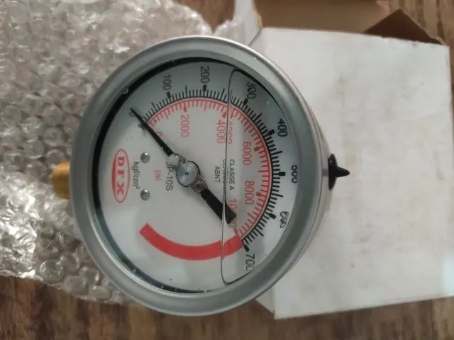 Manometro Diriflux Glicerinado Escala Dupla 10000 PSI