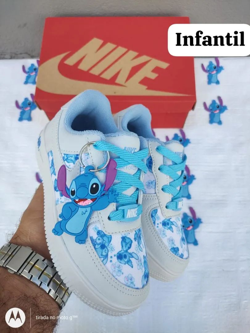 Tênis infantil Stitch Azul/ Rosa