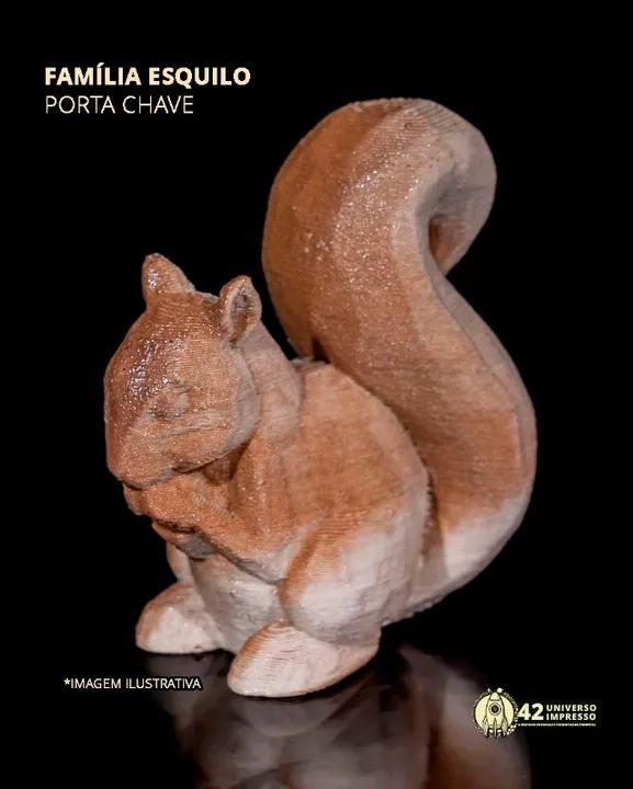 Família Esquilo - Porta Chave - Foto 3