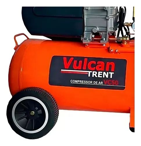 Compressor de ar Vulcan trent 50 Litros 2.5 cv  8 bar 220v Cor Laranja  - Foto 3