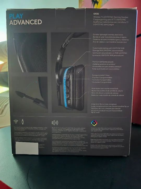 Headset Sem Fio Logitech G935 com NF e Garantia na Caixa - Foto 2