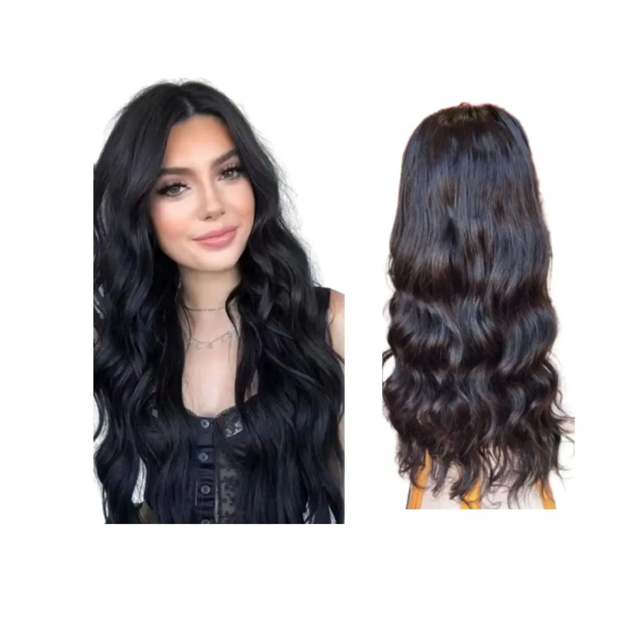Prótese capilar feminina cabelo humano micropele 18x15cm