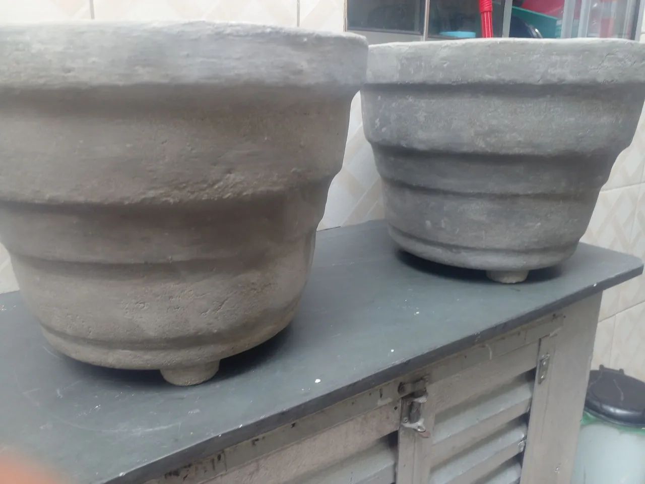 2 Vasos de Planta em Cimento