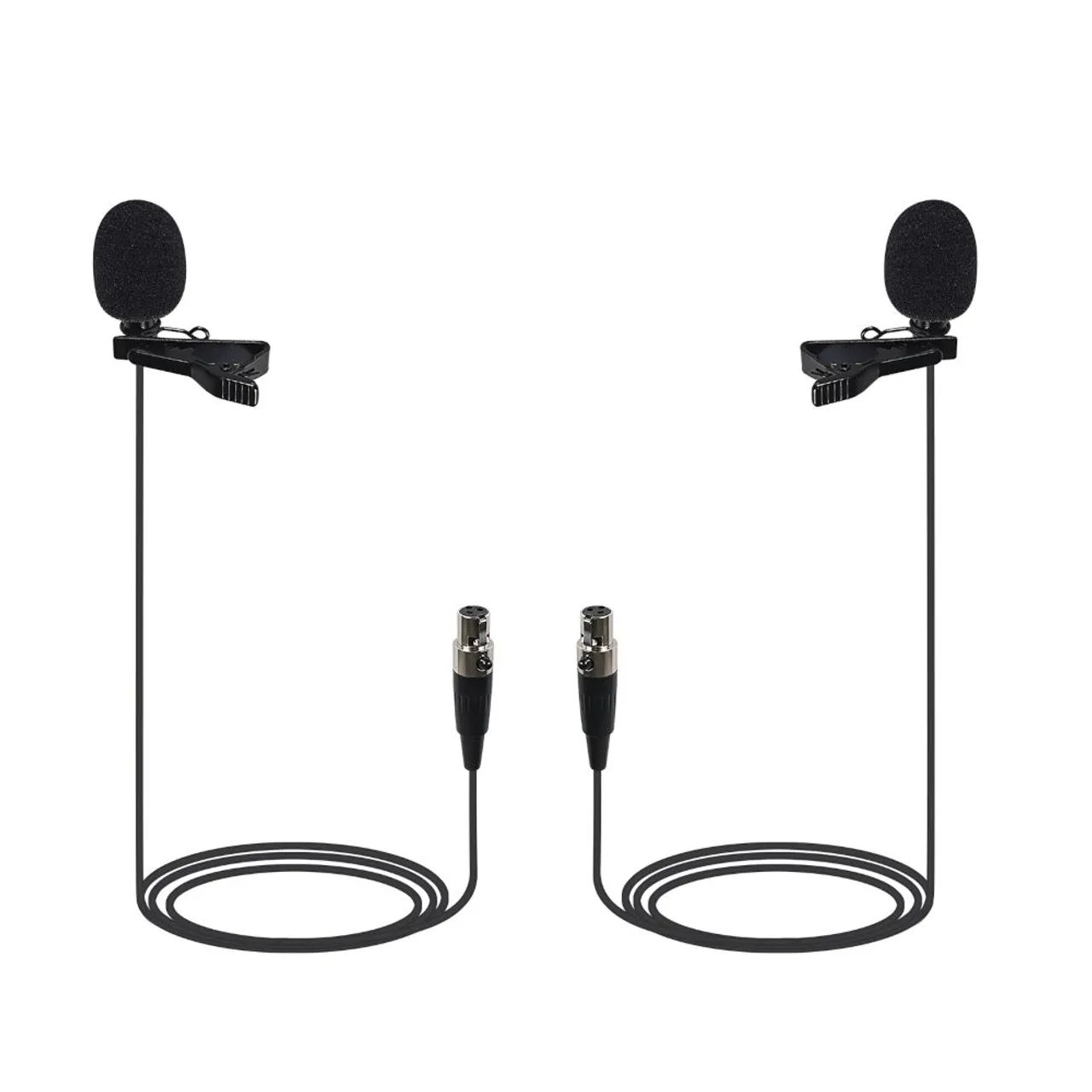 Kit 2 Microfones Lapela Original Phenyx Pro - Conector TA3F Mini XLR 3 Pinos 