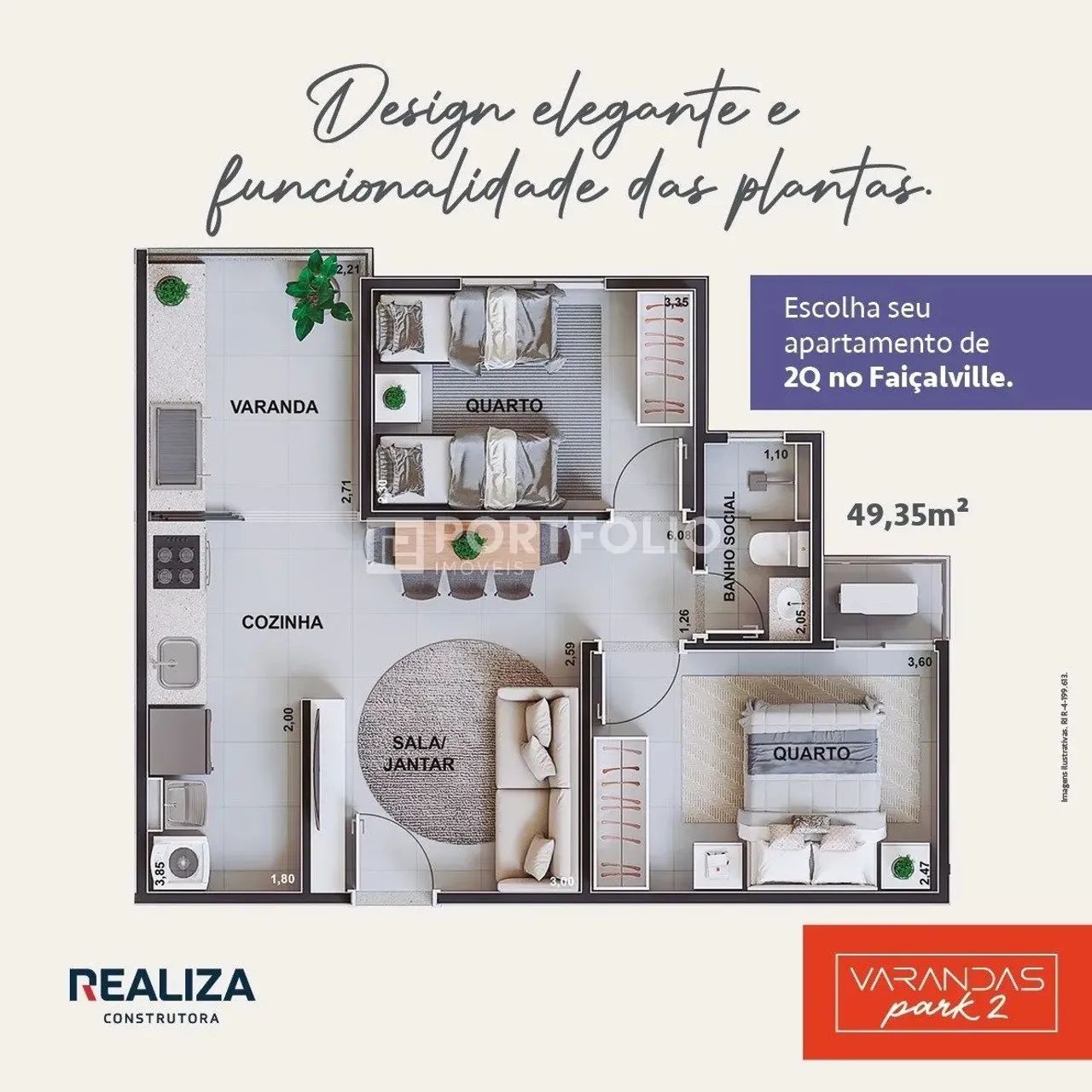 Apartamento de 2 quartos à venda, 49 m² por R$ 318.108,53 - Setor Faiçalville, Goiânia/GO - Foto 5