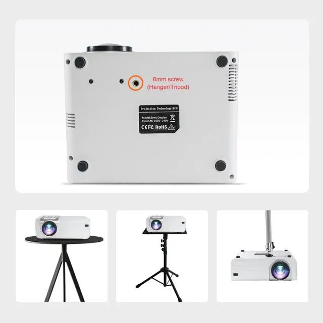 Projetor Thundeal Td90 Pro Android Full Hd Led 5000 Lumens Branco - Foto 4
