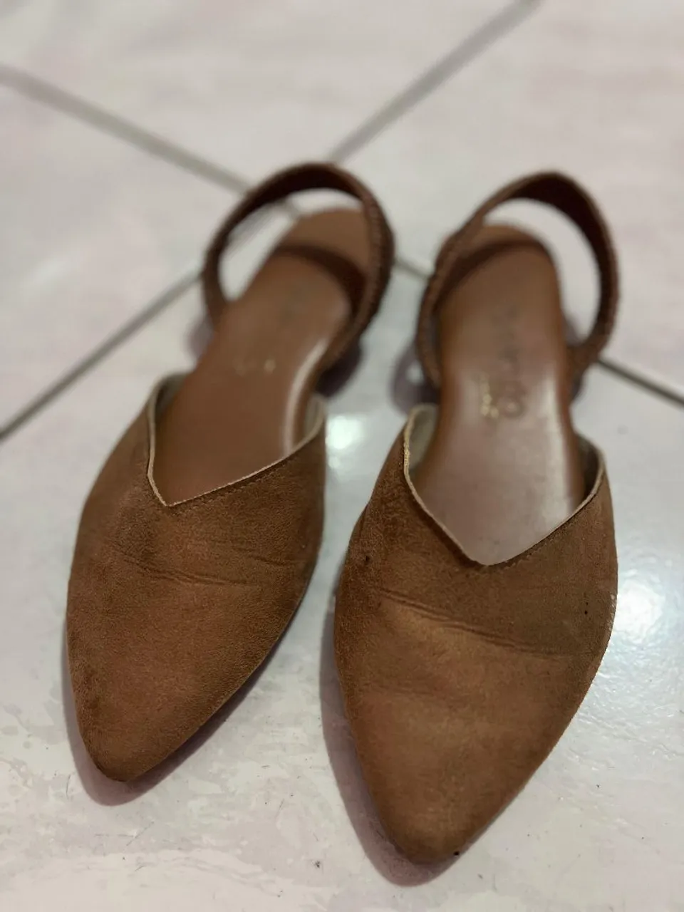 Sapatilha Slingback Marrom camurça - Conforto e Estilo tam 35 Beira Rio