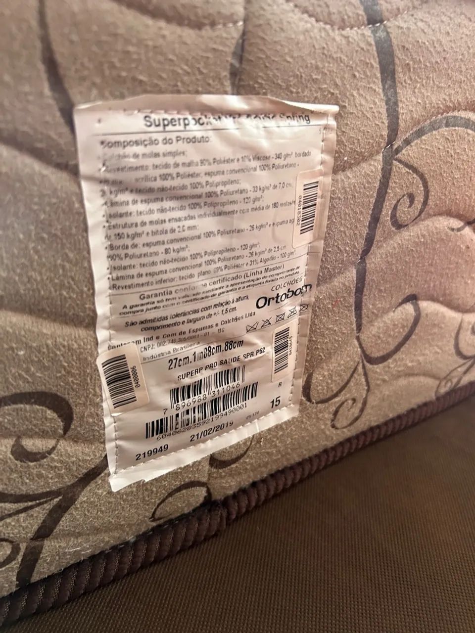 Cama Box de Solteiro com Colchão - Usado - Foto 2