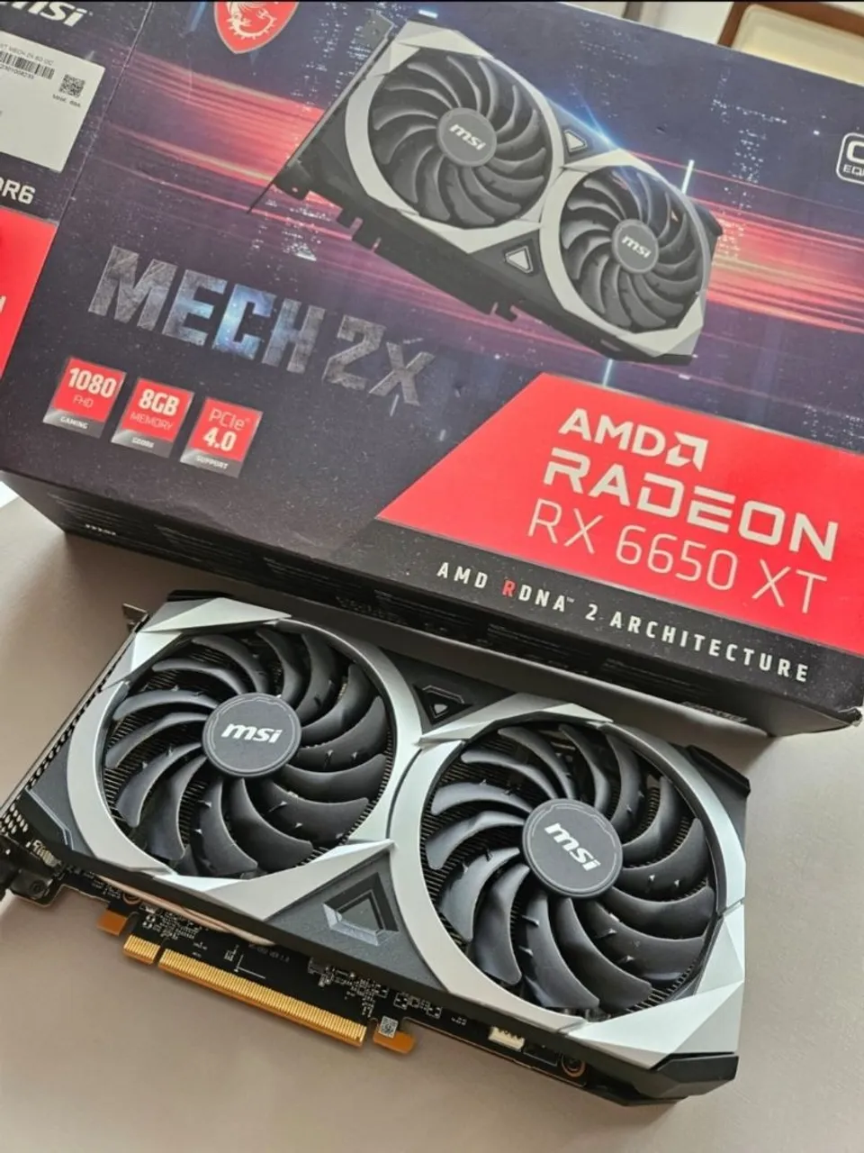 Placa de Vídeo MSI Radeon RX 6650 XT MECH 2X