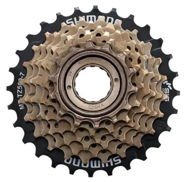 Catraca Shimano TZ500 14-28d preta/dourada