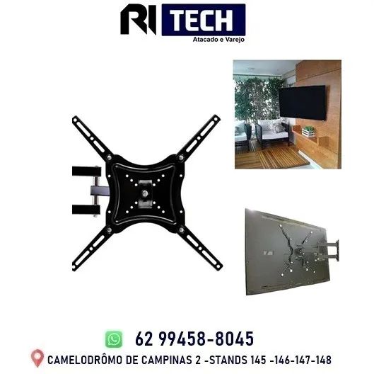 Suporte Tv Articulado 14 A 55 Polegadas Ate 50kg Parede Retrátil Padrão VESA