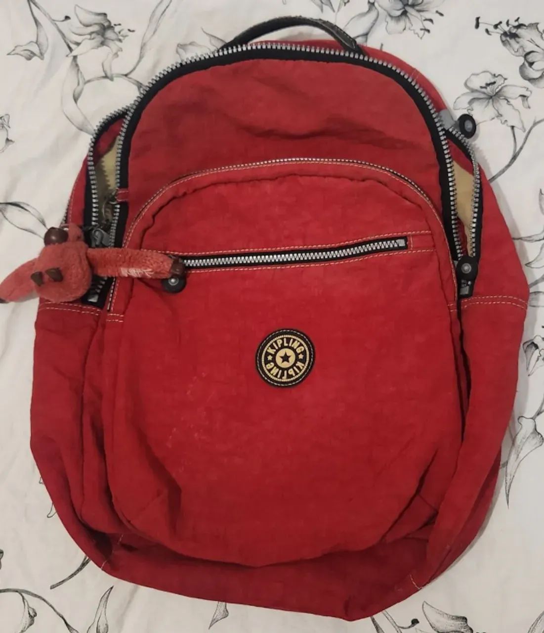 Mochila Kipling Vermelha Importada 