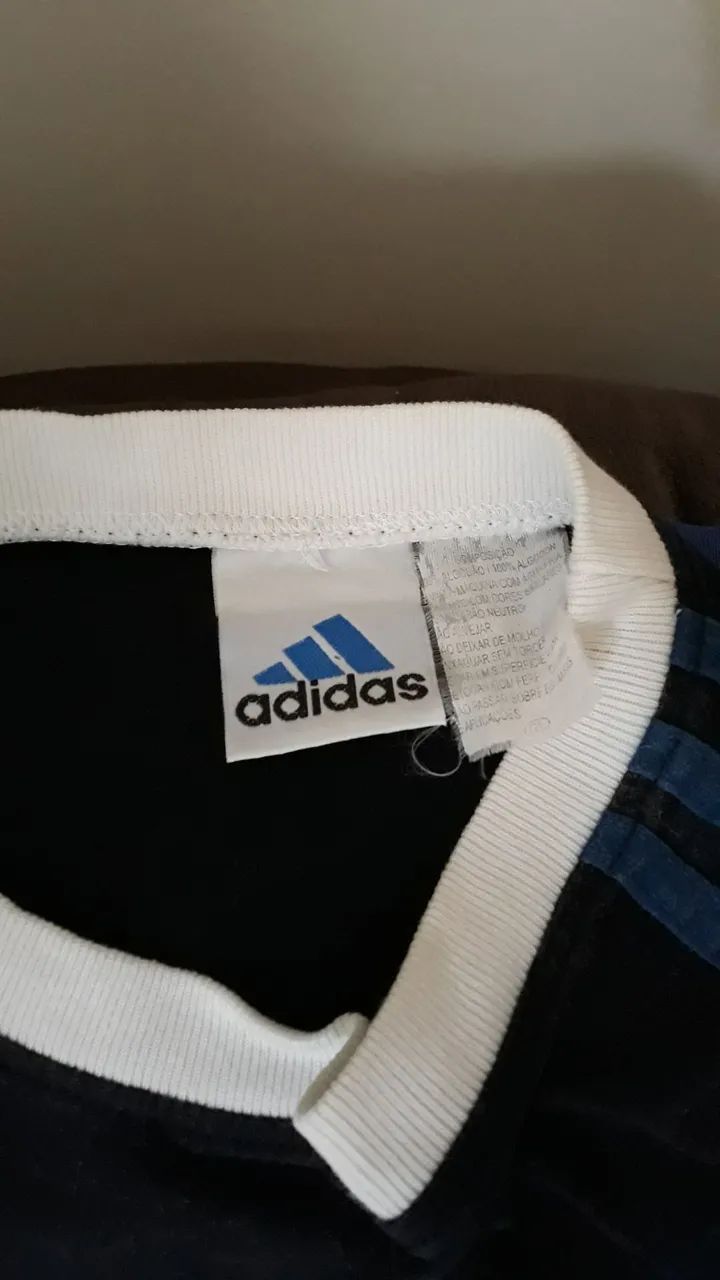 Camiseta Adidas Branca e Azul - Foto 3