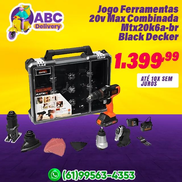 Jogo Ferramentas 20v Max Combinada Mtx20k6a-br Black Decker