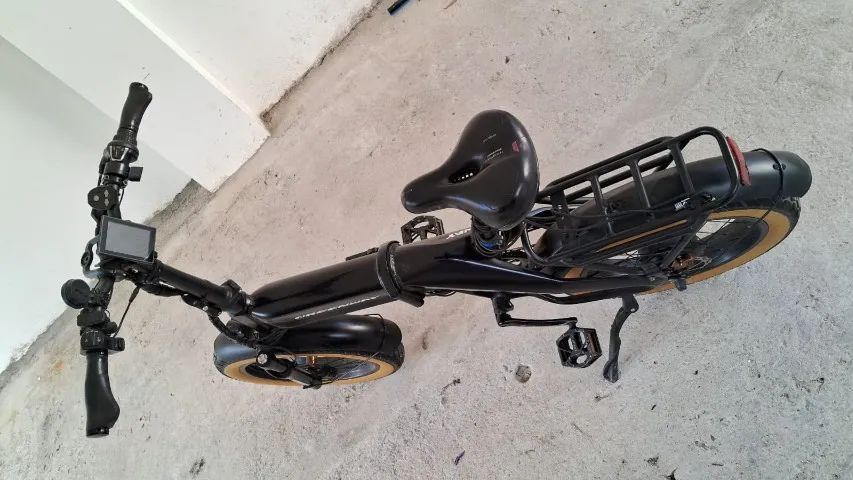 Bicicleta elétrica dobrável Greenway 750w - no preto - Foto 4