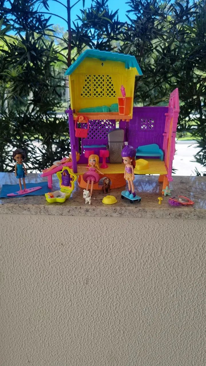 PROMOÇÃO Casa de Boneca Polly Pocket Completa - Original - clubhouse polly pocket - Foto 5