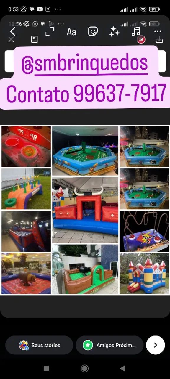 Locação de brinquedos 