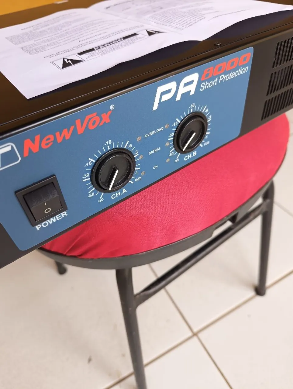 Amplificador de Potência New Vox PA 8000, NÃO FAÇO TROCAS!