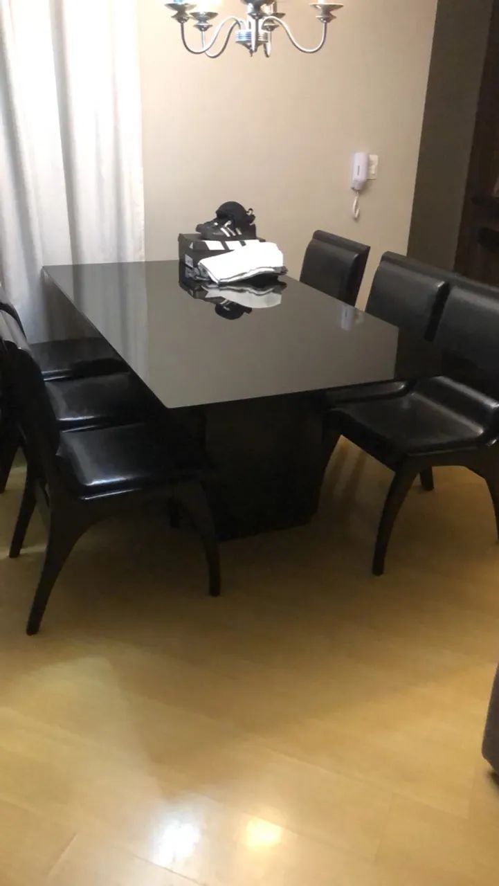 Mesa de Jantar de Vidro Preta 1,80x1.00 - Foto 3