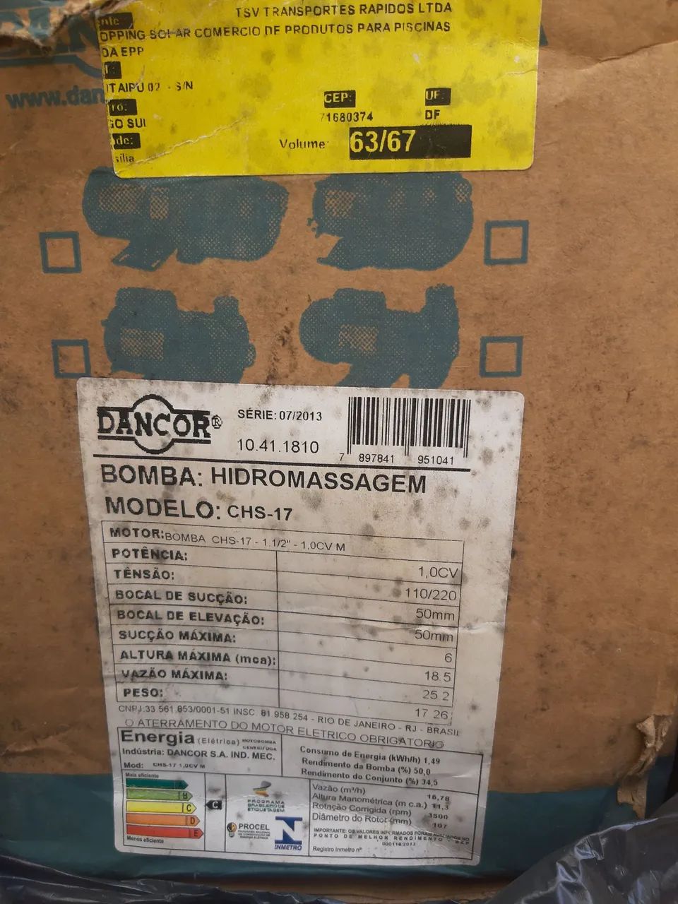 Dancor CHS-17 Hydro Massage Pump - 1.0HP
