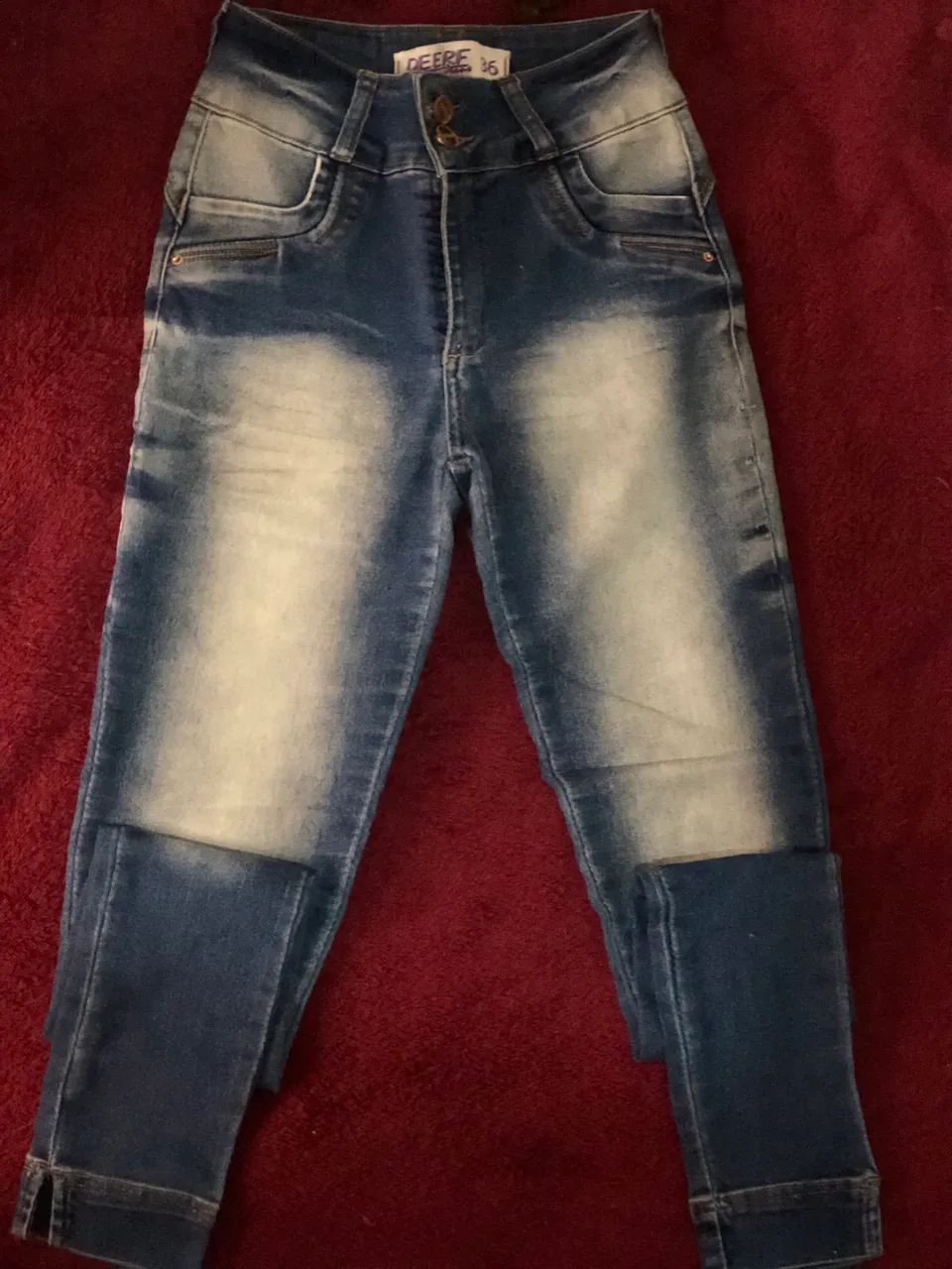 Calça jeans deerf skinny cintura baixa - Foto 5