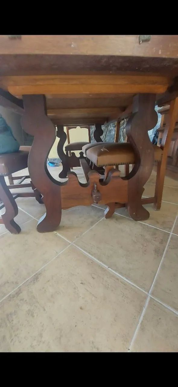 Solid Wood Dining Table with 6 Chairs64962681646851121